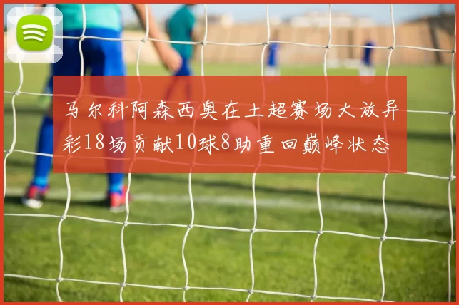 马尔科阿森西奥在土超赛场大放异彩18场贡献10球8助重回巅峰状态